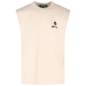 Barrow Cream Cotton Tank Top Men